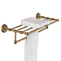 Porte-serviettes mural vintage en bronze antique, rustique, écologique et contemporain pour salle de bain