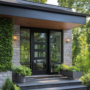 Puertas de Seguridad de Aluminio Americanas Residenciales Personalizadas ZEKIN para Casas, Entrada Principal Exterior, Villa, Resistentes al Fuego - Product Image 2