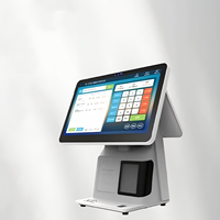 Terminal Punto de Venta Todo en Uno con Pantalla Táctil Capacitiva de 15.6 Pulgadas, Precio de Fábrica, Verificador de Precios de Escritorio con Escáner, Impresora de Recibos, Punto de Venta para Minoristas