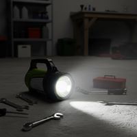 Lampe torche LED rechargeable à intensité variable de 200 lumens avec fonction de banque d'alimentation, indice de protection IP44, garantie de 2 ans, CRI 80, 3000 mAh pour les situations d'urgence