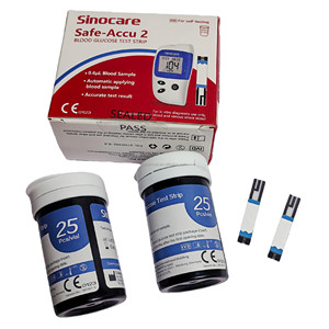 แผ่นทดสอบน้ำตาลในเลือด Blood Glucose Uni Check Reagent รุ่น Safe Accu2 <span class=keywords><strong>Sinocare</strong></span> - Product Image 4