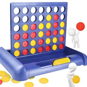Jeu de société pliable Connect 4 en ligne, jeu de société classique, jeu familial, jouet éducatif précoce, puzzle pour enfants, entraînement à la réflexion, cadeaux - Product Image 1