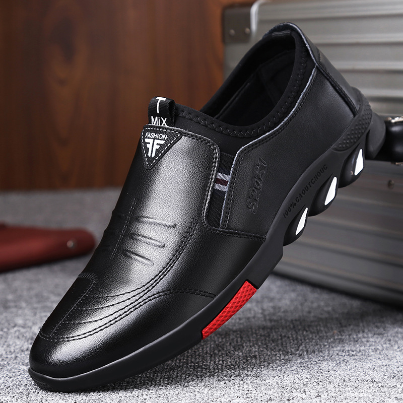 Black flat shoes (slip-on style)