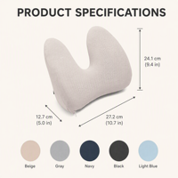 Coussin cervical orthopédique personnalisé en mousse à mémoire de forme pour voiture, oreiller portable en forme de U pour la maison, le bureau et les sièges de voiture