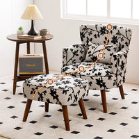 Fuguyangtai Stoff-Einzelsofa im Amerikanischen Landhausstil, Lässiger Sessel, Tiger-Stuhl, Nordisch Einfacher Wohnzimmerstuhl, Keine Montage Erforderlich