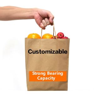 Durable Hot Sales Wholesale Custom Printed Eco Friendly Low Moq Kraft Paper <b>Bag</b> - Product Image 1