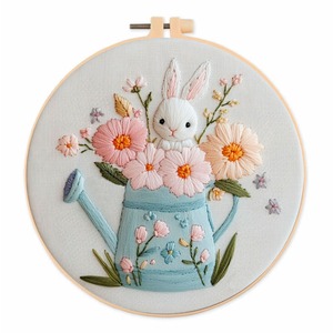 ชุดวัสดุถักลายแบบทำมือสำหรับแมวดอกไม้ชุดกระต่าย - Product Image 5