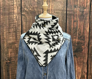 2026 Al por mayor Bufanda de cuello cálida con botones, estilo <span class=keywords><strong>vaquero</strong></span> y vaquera, con diseño tribal geométrico y forro polar, estilo vintage occidental para mujer - Product Image 3