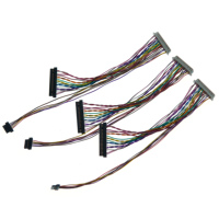 Kabel LVDS Profesional 0.5/1.0/1.25/1.5mm 6/20/30Pin Rakitan Kabel Konektor DF13-30P untuk Layar LCD