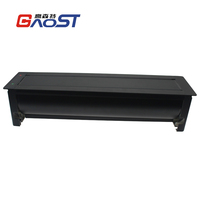 Mesa de conferencia con toma de corriente oculta, caja de escritorio disponible con interfaz personalizada, Manual, abatible hacia arriba, Media