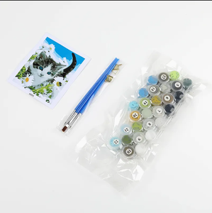 20X20cm 24X30cm 30X30cm DIY Toile <span class=keywords><strong>Peinture</strong></span> par Numéros Pré Imprimé Toile pour Enfants - Product Image 5