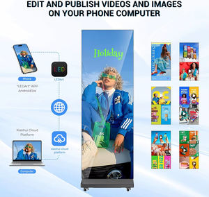 LED Dijital Tabela Ekranı Katlanabilir Kesintisiz Eklemeli GOB LED Ekran Taşıma Çantası Reklam Etkinlikleri Poster LED Ekran - Product Image 4