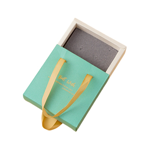 Rectangle Gift Handle Jewelry Packaging Box Small Bags Drawer Jewelry Box Bracelet With Logo Custom For Jewelry