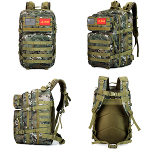 Jsh Hot Bán Ngụy Trang Molle Hệ Thống Chiến Thuật Tấn Công Ba Lô 45L Molle Tùy Chỉnh Ba Lô Cho Phòng Tập Thể Dục Đi Bộ Đường Dài Biểu Tượng Tùy Chỉnh - Product Image 2