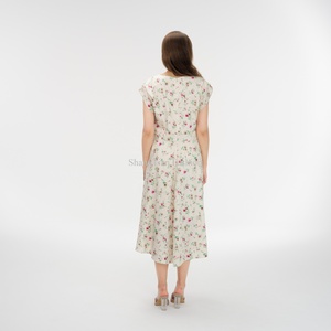 Vestidos Largos para Mujer, Nueva Moda Casual, Vestidos Largos con Estampado OEM, Cuello en V, Vestidos de Fiesta 2025 - Product Image 4