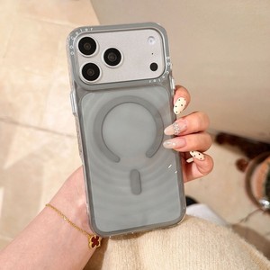 Funda magnética transparente con diseño de ondas para iPhone 14 Pro Max, 15, 16, 17, en varios colores, para la parte trasera del móvil. - Product Image 6