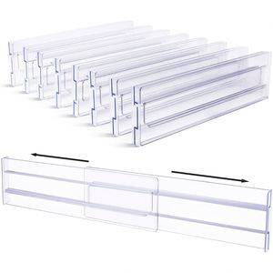 Kitchen Clear Adjustable PS <b>Plastic</b> Multifunction Clothing Underwear Dividers Separators Modern Organizer <b>Drawer</b> Bathroom - Product Image 1