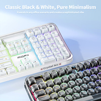 Nuevo Teclado Recargable Tri-Modo Inalámbrico 2.4G con Cable, Retroiluminación RGB y Teclas Transparentes de Doble Inyección 2026