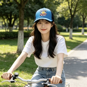 Casquette Trucker à 6 Panneaux en Maille Légère et Respirante, Chapeau de Soleil Ajustable Brodé pour Activités de Plein Air - Product Image 5