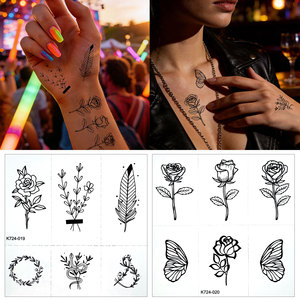 <span class=keywords><strong>Tatuajes</strong></span> Temporales <span class=keywords><strong>de</strong></span> Rosas Estilo Ins, Elegantes, Resistentes al Agua y al Sudor, Mini <span class=keywords><strong>Tatuajes</strong></span> <span class=keywords><strong>de</strong></span> Diosa - Product Image 1