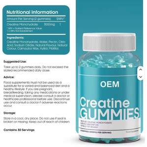 Voorraad Private Label Creatine Monohydraat Beste Creatine Langdurige Energie <span class=keywords><strong>Supplement</strong></span> Pre <span class=keywords><strong>Workout</strong></span> Creatine Gummies Supplementen - Product Image 2