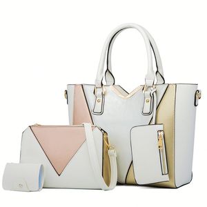 4-Piece Set New Fashion <b>Large</b> Tote Bag Trendy Single Shoulder Diagonal Span Zipper <b>Large</b> Capacity For Travel And Daily Use - Product Image 6