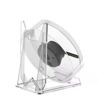 Projecteur d'hologramme de contrôle d'application mobile de 11cm fabriqué en usine ventilateur d'hologramme 3d Led rond avec couvercle nouveau ventilateur holographique 3d Portable