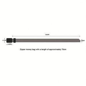 Ceinture de sécurité tressée pour homme avec poche secrète antivol pour argent, en polyester/coton, idéale pour les voyages et les activités de plein air - Product Image 6