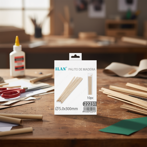 ILAN Palitos de Bambú para Manualidades 5.0x300mm, Paquete de 10 - Product Image 3