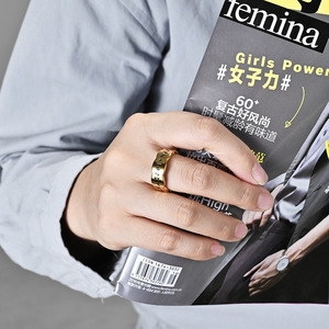 Nordic Viking Letter <b>Titanium</b> Steel <b>Ring</b> Men's Punk Jewelry Gift Fashion <b>Rings</b> - Product Image 2