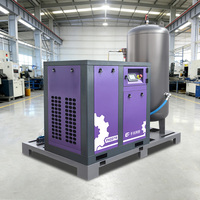 Compresseur d'air à vis industriel monté sur châssis 15KW 22KW 37KW pour machine de découpe laser et générateurs d'oxygène et d'azote