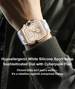 Récompense Offre Spéciale RD832261M nouvelle montre de mode hommes carré alliage Quartz étanche montres calendrier élastique mâle montres-bracelets - Product Image 6