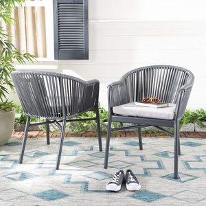 Colección para Exteriores Stefano Grey, Cojines Apilables para Sillas de Cuerda, Construcción de Metal y Ratán, para Pesca, Senderismo, Jardín, Viajes - Product Image 2