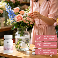 Comprimés de conservation pour fleurs coupées, pour bouquets de fleurs fraîches, présentoirs floraux, fleuristes et professionnels de la fleuristerie