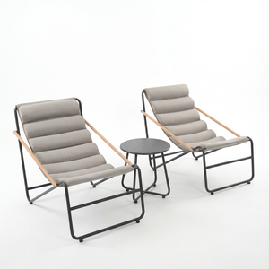 Juego de Bistró Moderno de 3 Piezas de <span class=keywords><strong>Metal</strong></span> con Recubrimiento en Polvo, Muebles de Exterior Impermeables y Ecológicos para Apartamento, Patio, Balcón - Product Image 4