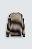 A/W 2026 Vente en gros Pull à col rond à rayures marbrées pour hommes