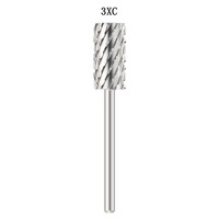 Fraise à ongles professionnelle de haute qualité en carbure de tungstène argenté et doré, ronde, pour perceuse électrique 3/32, fraise à ongles à grain grossier