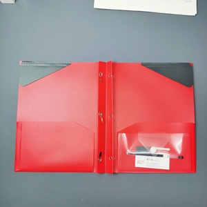 Khuyến mãi bán buôn thư Kích thước nhựa <span class=keywords><strong>Pocket</strong></span> thư mục văn phòng trường nguồn cung cấp 3 kim loại prong Nòng Nọc thư mục với thẻ Bolt - Product Image 3