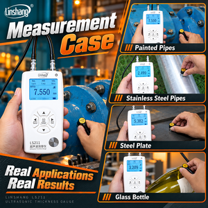 เครื่องวัดความหนาผนังแบบดิจิตอลพกพา รุ่น LS211 พร้อมหน่วยมิลลิเมตร/นิ้ว และการวัดแบบหลายหัววัด สำหรับการทดสอบโลหะ - Product Image 3