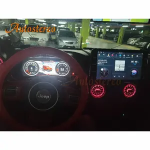 12,3 "Meter Bildschirm für Jeep Wrangler 2010-2017 Dashboard Instrument Display Multimedia Player Auto GPS Navigation Cluster Virtual