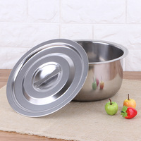 Set Perlengkapan Masak Stainless Steel OG 5 Buah Wadah Penyimpanan Makanan Grosir Dengan Tutup, Panci Masak, Mangkuk Penyimpanan