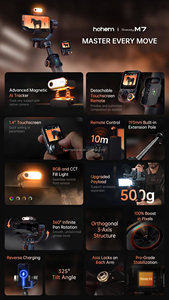 <span class=keywords><strong>Hohem</strong></span> M7 ISeady M7 Smartphone Gimbal AI Tracker Luz de relleno Barra de extensión de pantalla de control desmontable para iPhone TikTok YouTube - Product Image 5