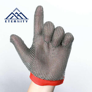 Guanto da macellaio resistente al taglio a catena in acciaio inossidabile a 5 dita anti-taglio a rete metallica di sicurezza - Product Image 5