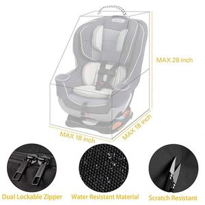 Sac de transport pour siège auto, grand et durable, avec rembourrage confortable, sac à dos pour siège auto, sac de voyage pour siège auto enfant/bébé, fabriqué en usine BSCI - Product Image 4