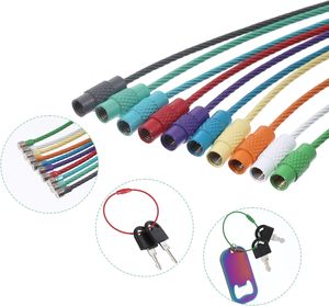 Khuyến mãi mới dây thép không gỉ Dây Keychain cáp vòng chìa khóa kim loại dây vòng chìa khóa - Product Image 6