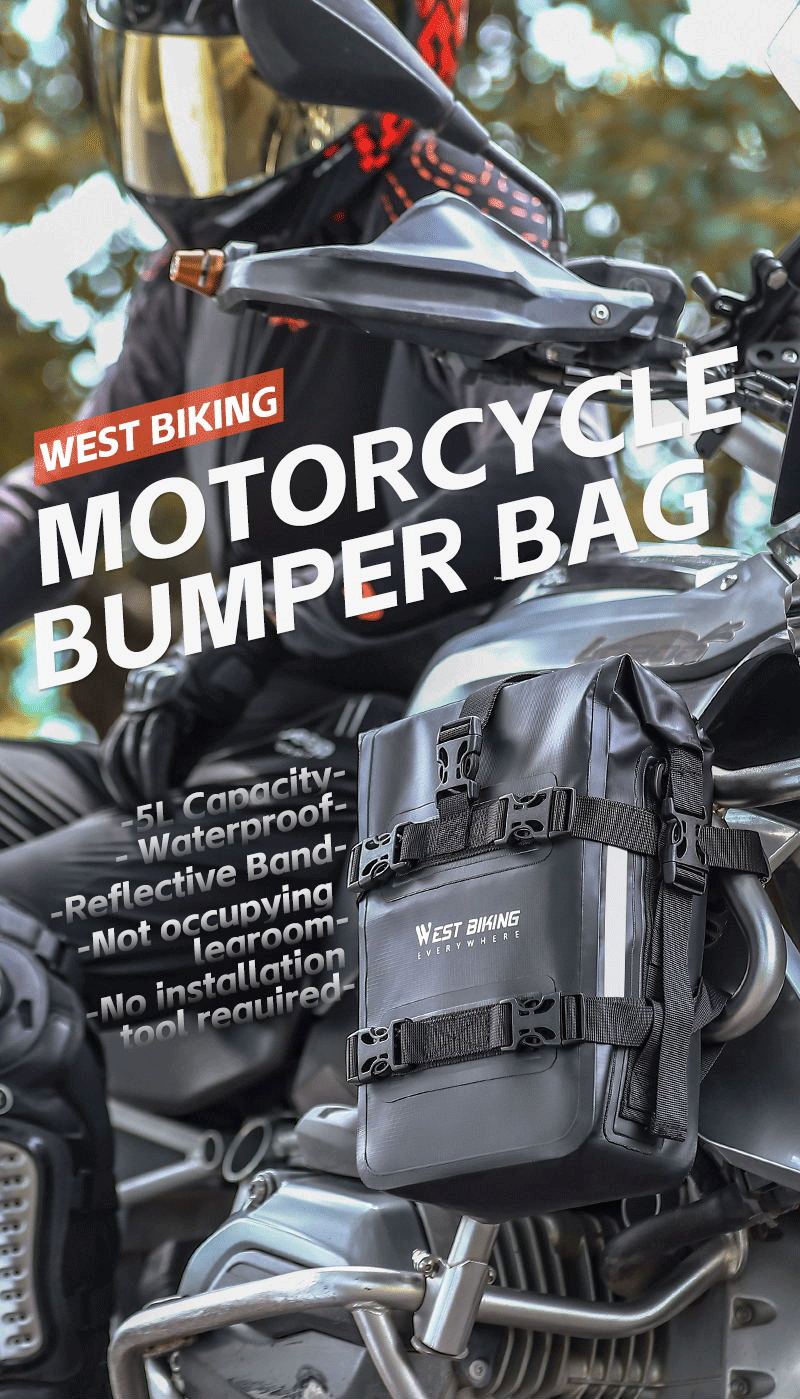 WEST BIKING Motorcycle Bumper Bag - Waterproof & Durable