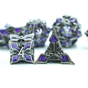 OEM 2024 новый дизайн DND набор многогранных <span class=keywords><strong>6</strong></span> 8 10 12 20-сторонних Металлических Кубиков для DND игры - Product Image 4