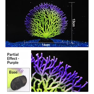 Plantes d'aquarium artificielles écologiques SUNSUN - Matériel en silicone, forme irrégulière réaliste, affondement rapide pour aquarium - Product Image 4