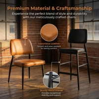 Chaises et ensembles de restaurant commerciaux modernes et minimalistes en fer durable avec mousse haute densité et similicuir pour usage en centre commercial