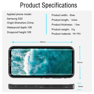Red Chilli deportes al aire libre PC + TPU 360 grados protección completa resistente a caídas IP68 <span class=keywords><strong>funda</strong></span> de teléfono impermeable para Samsung <span class=keywords><strong>S20</strong></span> - Product Image 4